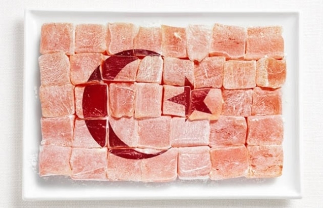 Национальные флаги стран из традиционных продуктов питания - ФОТО